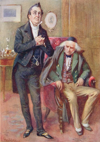 M. Pecksniff et le vieux Martin Chuzzlewit, illustration pour 