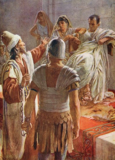 Nouveau Testament : Saint Paul et Félix - Harold Copping