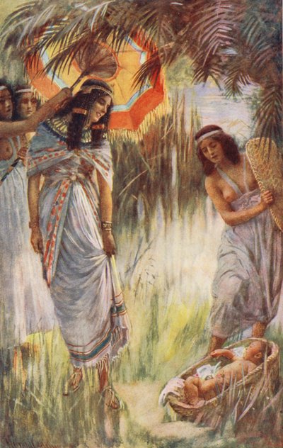 Ancien Testament : La Découverte de Moïse - Harold Copping
