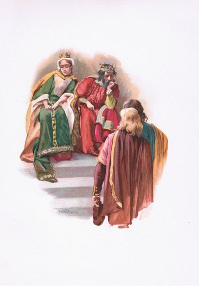 La rencontre avec Rosencrantz et Guildenstern, illustration de Hamlet - Harold Copping