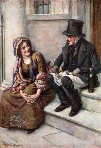 Trotty Veck et sa fille Meg - Harold Copping