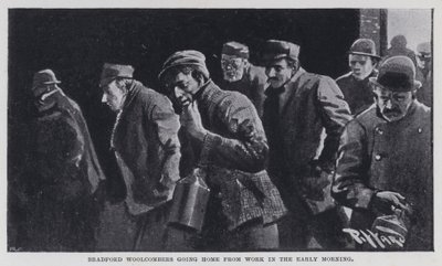 Peigneurs de laine de Bradford rentrant du travail tôt le matin - Harold Hume Piffard