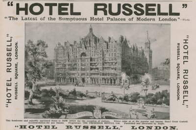Hôtel Russell, Russell Square, Londres - Harold Oakley