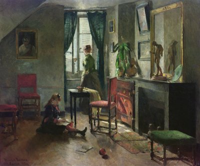 Intérieur avec personnages - Harriet Backer