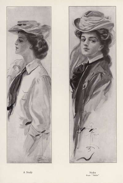 Le personnage Nedra du roman Nedra, de George Barr McCutcheon - Harrison Fisher