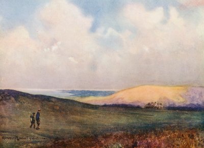 Terrains de golf : Southern Down regardant vers le dernier green - Harry (1878 1950) Rountree