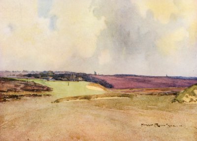 Terrains de golf : Walton Heath, deuxième coup au septième trou - Harry (1878 1950) Rountree