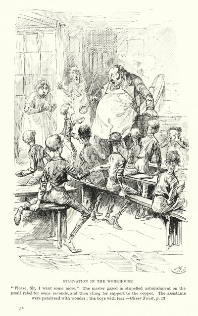 Illustration pour Oliver Twist par Charles Dickens - Harry (after) Furniss