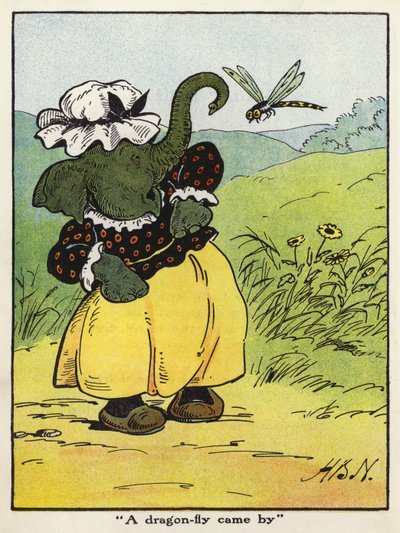 "Une libellule est passée" (lithographie en couleur) - Harry B Neilson
