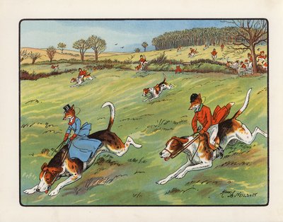 Illustration pour La Frénésie du Renard, ou Une journée avec la chasse Topsy Turvy - Harry B Neilson
