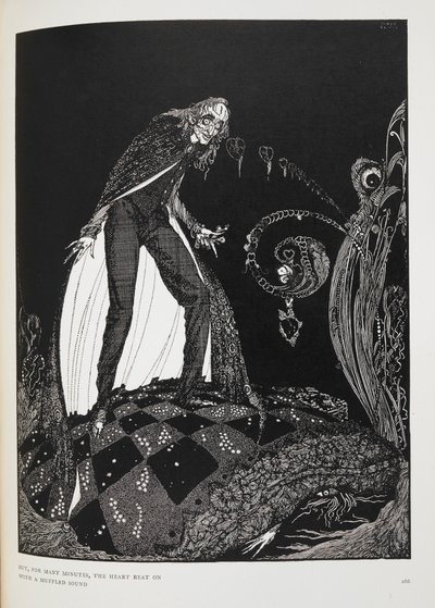 Mais, pendant de nombreuses minutes, le cœur battait encore avec un son étouffé. Illustration pour la nouvelle 