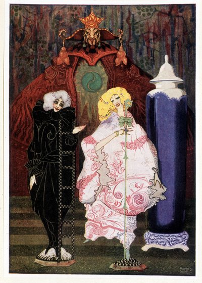 As-tu vraiment le courage de partir dans le vaste monde avec moi ? : Bergère et ramoneur - dans « Contes de fées » par Hans Christian Andersen, ill. par Harry Clarke - Harry Clarke