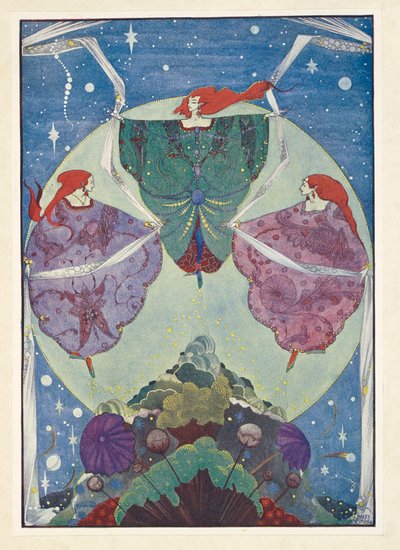 La Colline des Elfes. Ils dansaient avec des châles tissés de brume et de clair de lune. - Harry Clarke