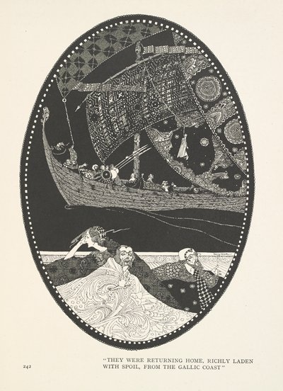 La Fille du Roi des Marais. Ils rentraient chez eux, richement chargés de butin, de la côte gauloise. - Harry Clarke