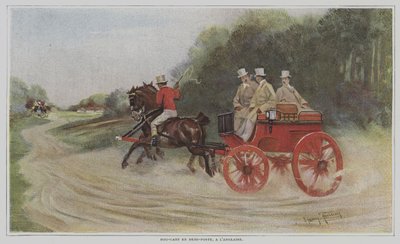 Dog-cart en Demi-poste, à l