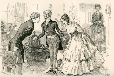 David rencontre Dora et Miss Murdstone. "M. Copperfield, ma fille Dora, et l