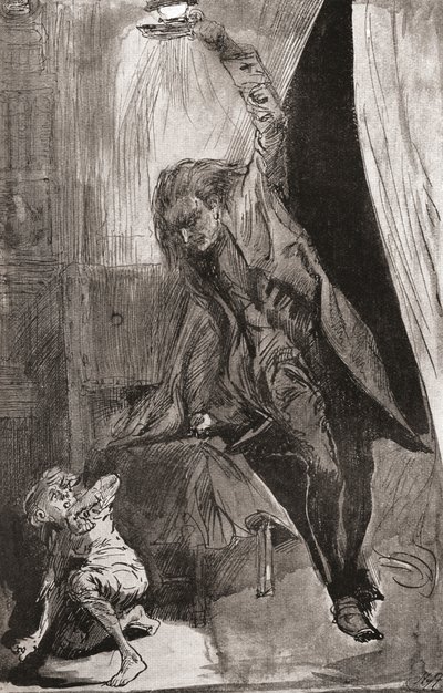 Illustration pour le roman de Charles Dickens Le marché du fantôme - Harry Furniss