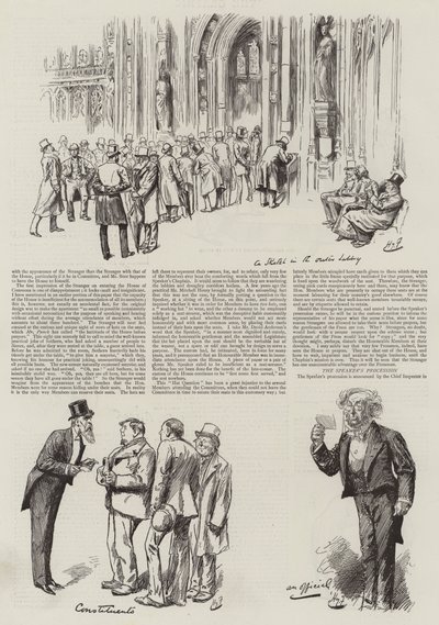 La vie au Parlement, des étrangers dans la Chambre - Harry Furniss