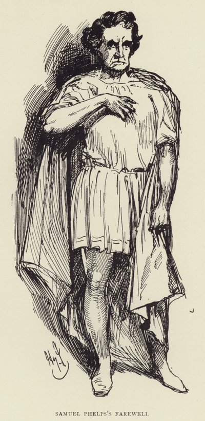 Adieux de Samuel Phelps - Harry Furniss