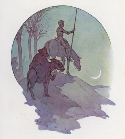 Illustration pour Don Quichotte (lithographie couleur) - Harry George Theaker