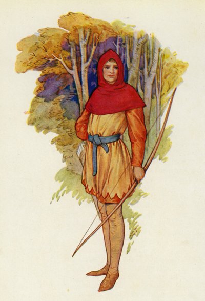 Robin était un aventurier même dans sa jeunesse (lithographie couleur) - Harry George Theaker