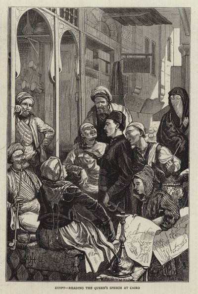 Égypte, lecture du Discours de la Reine au Caire - Harry Hamilton Johnston