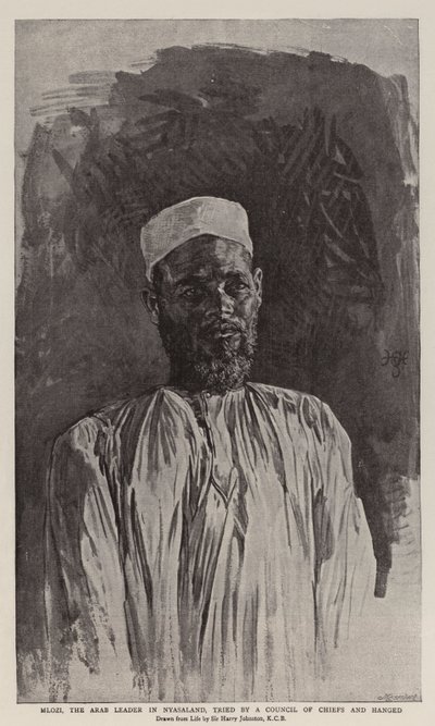 Mlozi, le chef arabe au Nyassaland, jugé par un conseil de chefs et pendu - Harry Hamilton Johnston