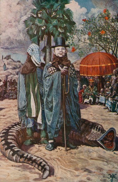 Les mummers masqués de Yoruba, vus par Clapperton et Lander - Harry Hamilton Johnston