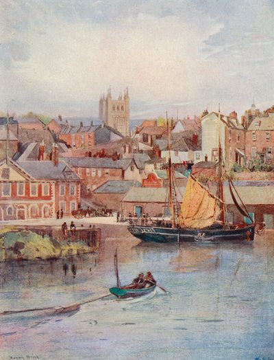 Le quai, Exeter, avec les tours de la cathédrale - Harry Hine