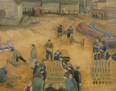 Vente de poissons, 1938 - Harry Mitten Wilson