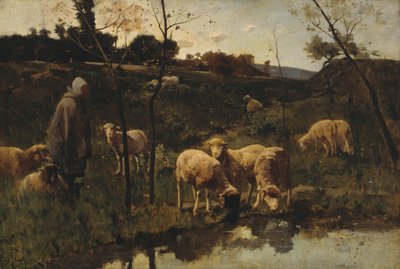 Paysage avec Moutons, Picardie - Harry Thompson