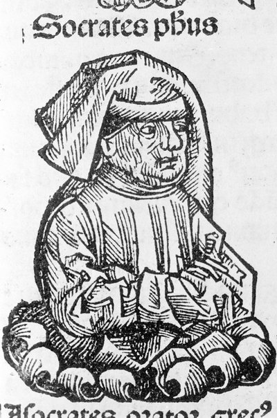 Portrait de Socrate (470 av. J.-C. - 399 av. J.-C.) du « Liber Chronicarum » par Hartmann Schedel, Nuremberg 1497 - Hartmann Schedel