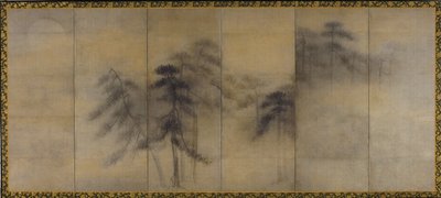 Pins au Clair de Lune - Hasegawa Tohaku