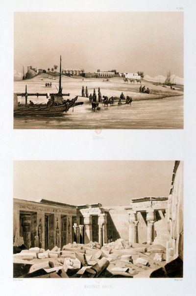 Louxor et Medinet Habu, Égypte, 1841 - Hector Horeau
