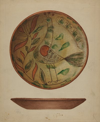 Assiette allemande de Pennsylvanie - Hedwig Emanuel