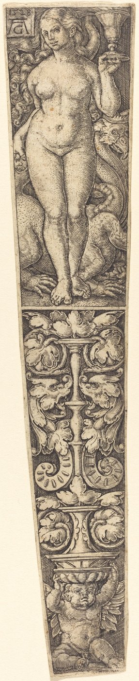Fourreau de poignard avec la Prostituée de Babylone - Heinrich Aldegrever