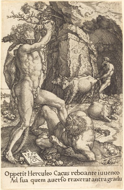 Hercule tuant Cacus, 1550 - Heinrich Aldegrever