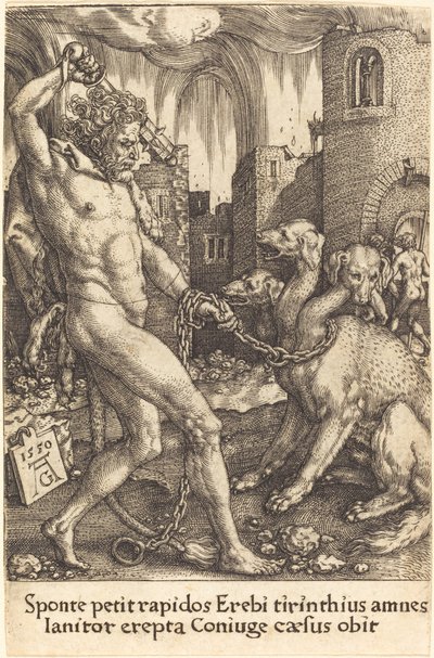 Hercule et Cerbère - Heinrich Aldegrever