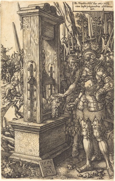 Titus Manlius décapitant son fils, 1553 - Heinrich Aldegrever