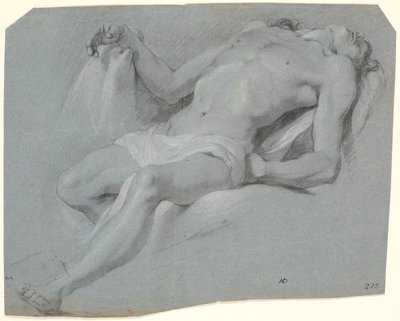 Modèle masculin couché; étude pour Pietà? - Heinrich Dittmers