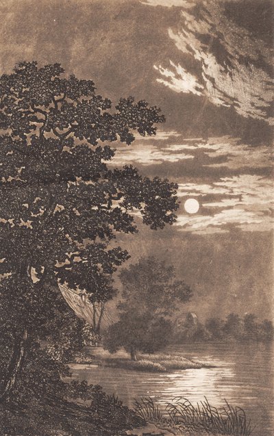 Clair de lune sur un lac - Heinrich Grosch