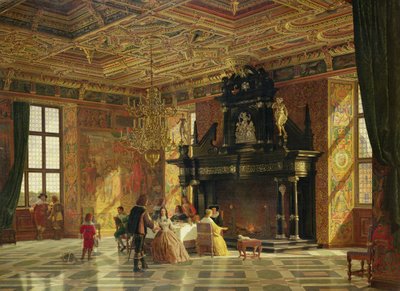 Intérieur de la salle des chevaliers, Palais de Fredericksborg, près de Copenhague - Heinrich Hansen
