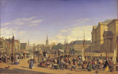 Vue de Gammel Strand vers Christiansborg - Heinrich Hansen