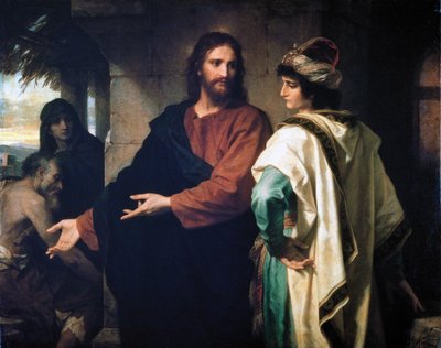 Jésus et le jeune homme riche - Heinrich Karl Hofmann