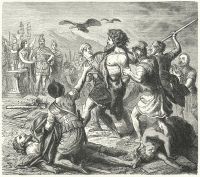 Capture de Tetobod, roi des Teutons, par les Romains après la bataille d