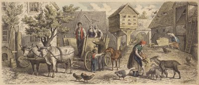 Ferme en Saxe - Heinrich Leutemann