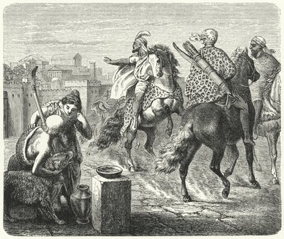 Jugurtha de Numidie quittant la ville corrompue de Rome - Heinrich Leutemann