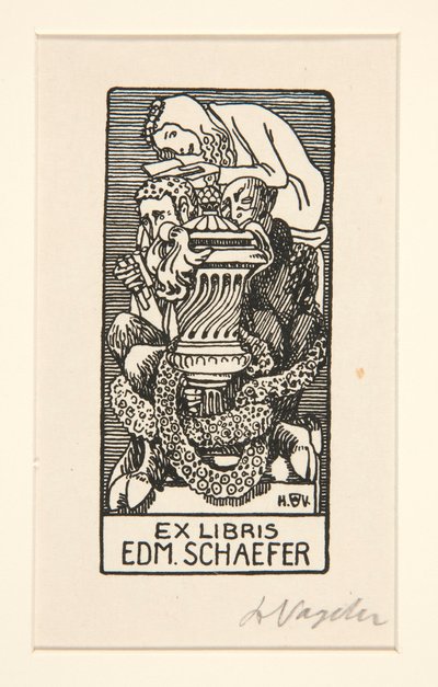 Ex-libris : Edm. Schaefer - Heinrich Vogeler