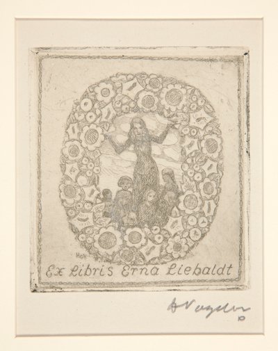 Ex-libris Erna Liebaldt - Heinrich Vogeler