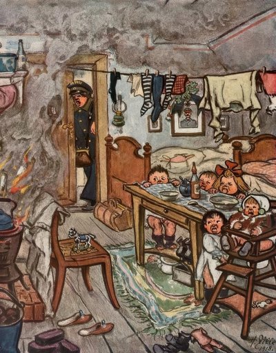 Bon sang, les enfants ! On ne peut pas vous laisser seuls ! - Heinrich Zille